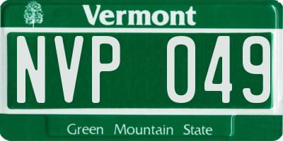 VT license plate NVP049