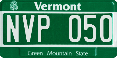 VT license plate NVP050