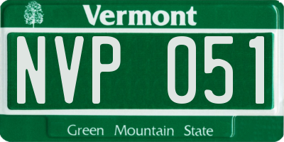 VT license plate NVP051