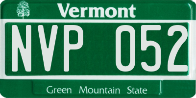 VT license plate NVP052