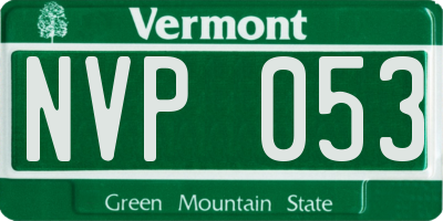 VT license plate NVP053