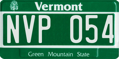 VT license plate NVP054