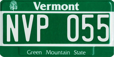 VT license plate NVP055