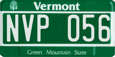VT license plate NVP056