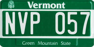 VT license plate NVP057