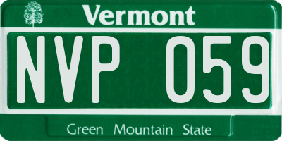 VT license plate NVP059