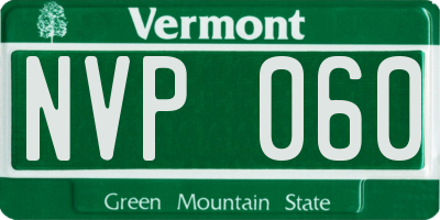 VT license plate NVP060