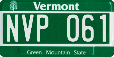 VT license plate NVP061