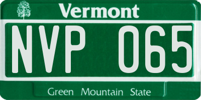 VT license plate NVP065