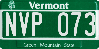 VT license plate NVP073