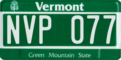 VT license plate NVP077
