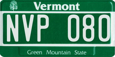VT license plate NVP080