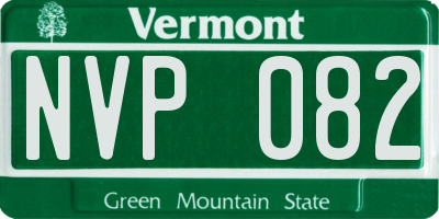 VT license plate NVP082