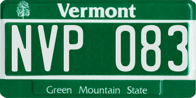 VT license plate NVP083