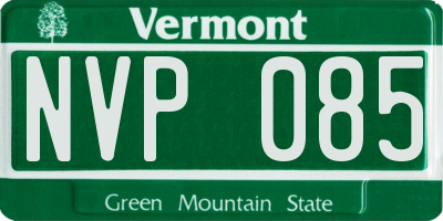 VT license plate NVP085