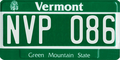 VT license plate NVP086