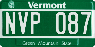 VT license plate NVP087