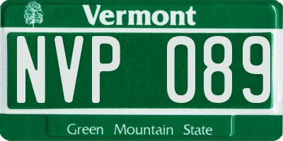 VT license plate NVP089