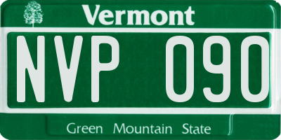 VT license plate NVP090