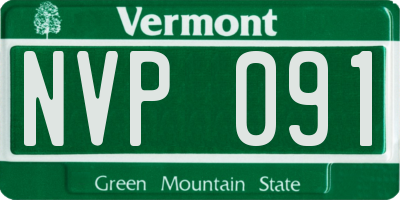 VT license plate NVP091