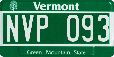 VT license plate NVP093
