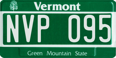 VT license plate NVP095