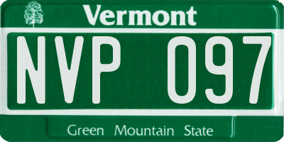 VT license plate NVP097