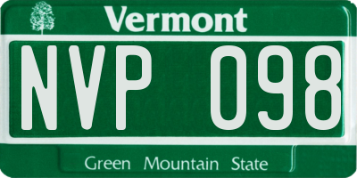 VT license plate NVP098