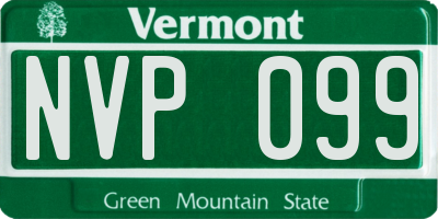 VT license plate NVP099