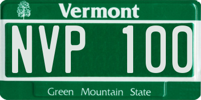 VT license plate NVP100