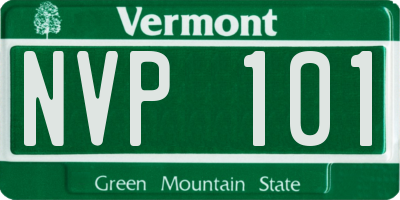 VT license plate NVP101