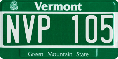 VT license plate NVP105