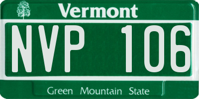 VT license plate NVP106