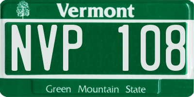 VT license plate NVP108
