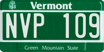 VT license plate NVP109