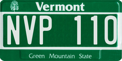 VT license plate NVP110