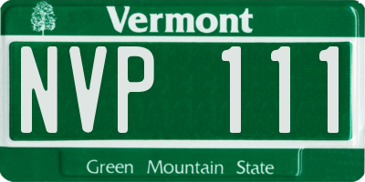 VT license plate NVP111