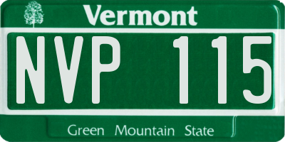 VT license plate NVP115