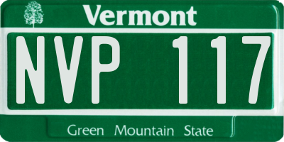 VT license plate NVP117