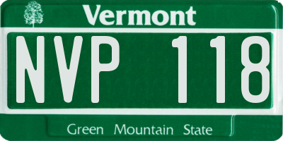 VT license plate NVP118