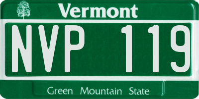 VT license plate NVP119