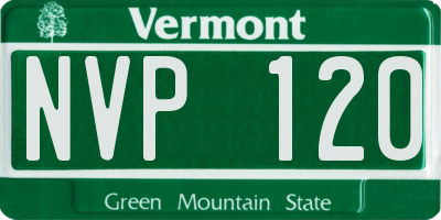 VT license plate NVP120