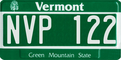 VT license plate NVP122