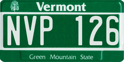 VT license plate NVP126
