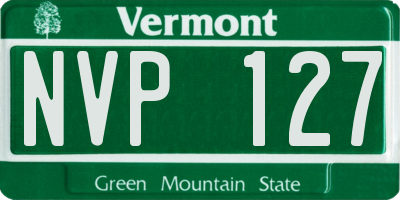 VT license plate NVP127