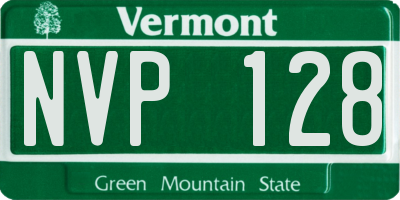 VT license plate NVP128