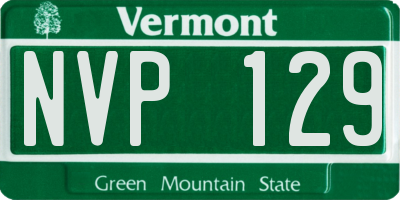 VT license plate NVP129