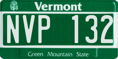 VT license plate NVP132