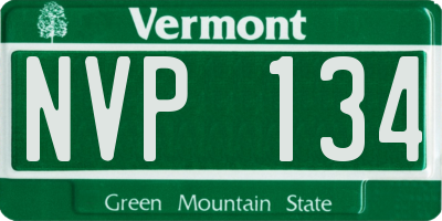 VT license plate NVP134