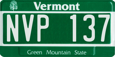 VT license plate NVP137